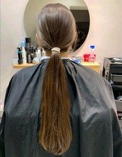 Human Hair Virgin Slavic Ponytail Haircut 14" Long, 2.7 Ounce