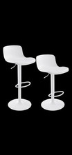 YOUNIKE Barhocker Weiß Barstühle 2er Set, Bar Stool Höhenverstellbar