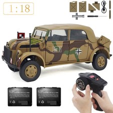 1:18 German Steyr 1500A RC Car Command Military Vehicle Brushed Smoke LED Sound