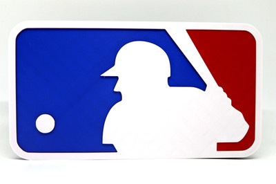 3D Printed MLB Baseball Logo Display Standing Sign
