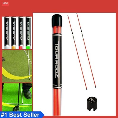 Golf Swing Trainer Alignment Sticks 2 Pack 111cm Balance Rhythm Power Aid