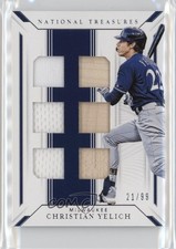 2019 National Treasures Game Gear Material Sixes 21/99 Christian Yelich 9on
