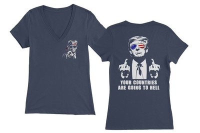 Your Countries Are Going To Hell - Funny Speech Quote Ladies' V-Neck Tshirt