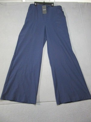 Fabletics Pants Womens XL Navy Blue Wide Leg Stretch Activewear High Waist New