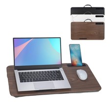 Portable Laptop Desk Fits Up to 16  Laptops, with Tablet Slot, Built-in Cu