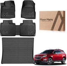 TPE Automotive Floor Mats & Cargo Liner Custom for 2012-2017 Chevy Black 