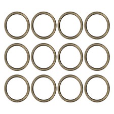 12 Pcs Metal O Rings 1" ID 0.12" Thick Bronze Round Ring