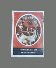 1972 Sunoco NFL Action Player Stamps Atlanta Falcons Dick Shiner QB Vintage Vg