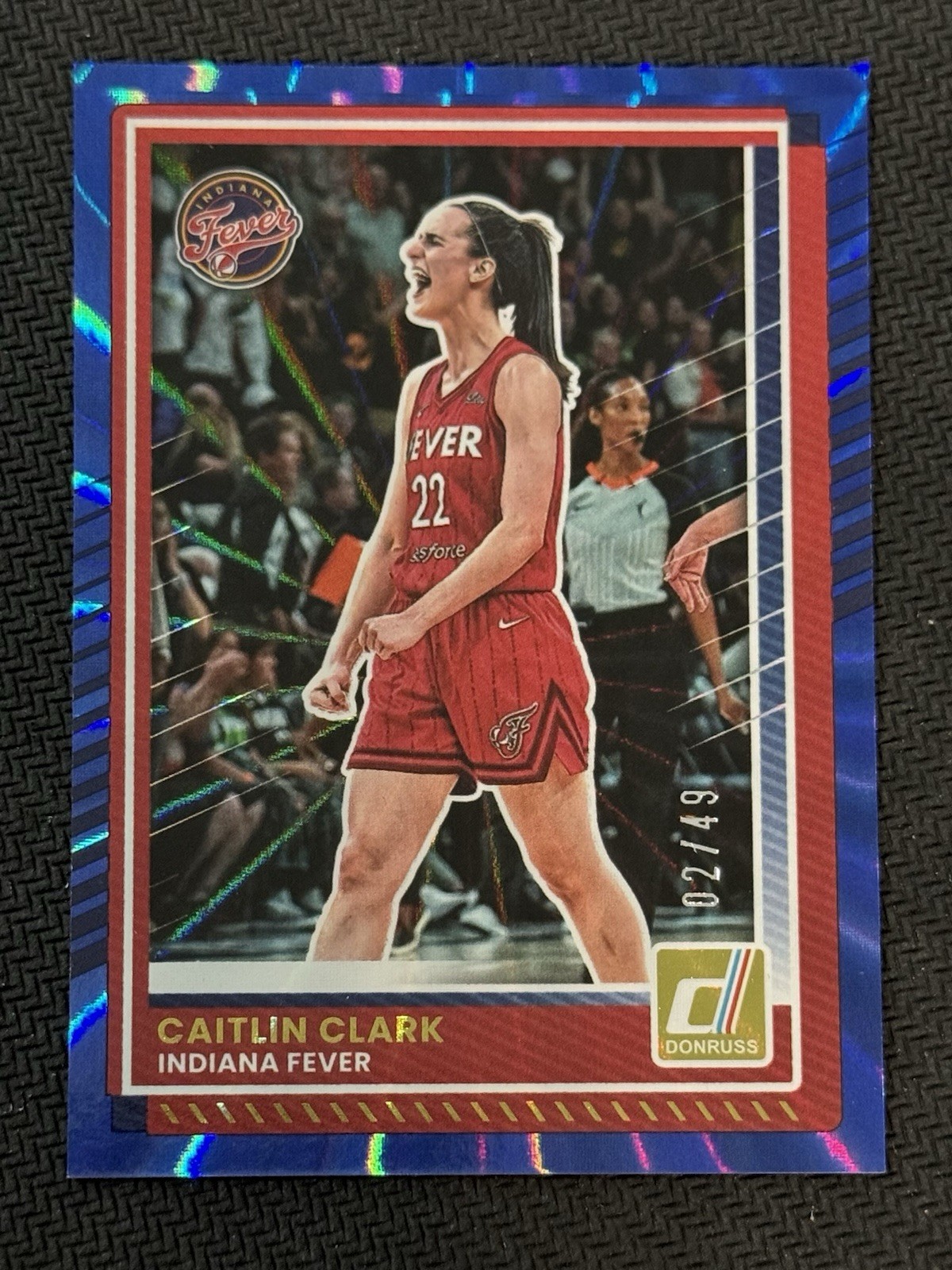 2025 Donruss WNBA Caitlin Clark Blue Laser 2/49 SSP 🔥 #47 Fever