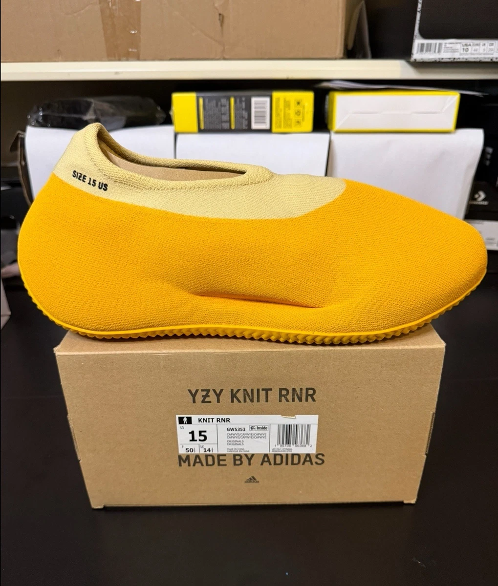 Adidas Yeezy Knit RNR Sulfur Men’s Size 13.5 New In Box 100% Authentic Rare Size Adidas Yeezy Knit RNR Sulfur Men main image 3