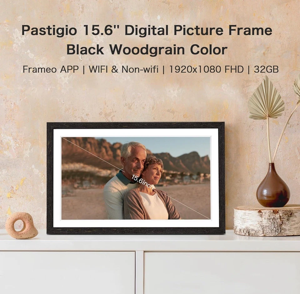 Pastigio Digital 15.6 Inch Frameo Digital Frame WiFi, 1920 * 1080 IPS FHD, 32 GB - Image 2 of 4