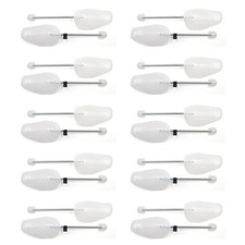 10X PAIRS OF SHOE TREE TREES MAINTAIN SHAPE SHOES PLASTIC FOOTWEAR WHITE GENERAL