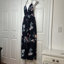 Simple Plus XL Maxi Dress Cut Out Back Lace