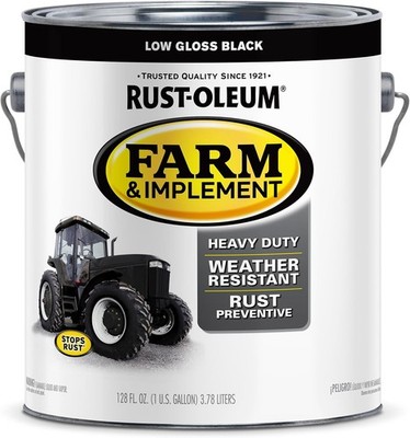 Rust-Oleum 280168 Farm Implement Enamel Paint Black 2 Gallons