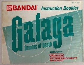 Galaga Demons of Death NES Cartridge Manual(Nintendo NES, 1988) Tested