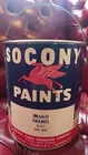 Vintage SOCONY Mobil Fire Red Enamel (NOS) Paint Can Gallon Pegasus Gas Oil