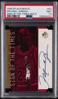 1998 SP AUTHENTIC SIGN OF THE TIMES GOLD #MJ MICHAEL JORDAN PSA 7.5 AUTO