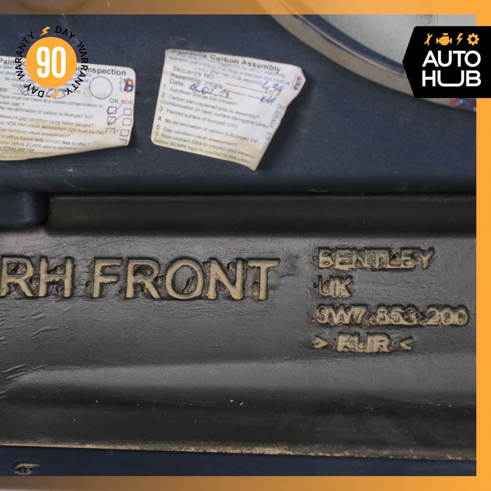 14-18 Bentley Continental GTC Right Passenger Side Skirt w/ Extension Lip OEM