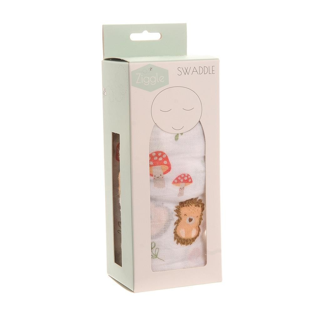 Baby Swaddle Wrap Blanket Woodland Hedgehog Large Soft Cotton Muslin Sleep