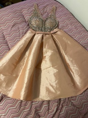 gold and black short dress Gold Sequin Halter Backless Prom Dress SL30194