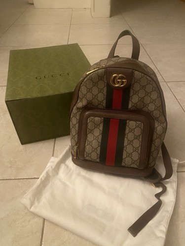 Gucci Ophidia GG Backpack Small Pre-owned 100% Authentic Comes With box