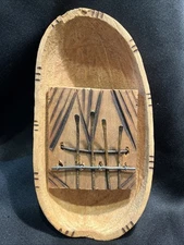 African Kalimba, Thumb Piano, in Coconut Shell musical Instrument Handmade Decor