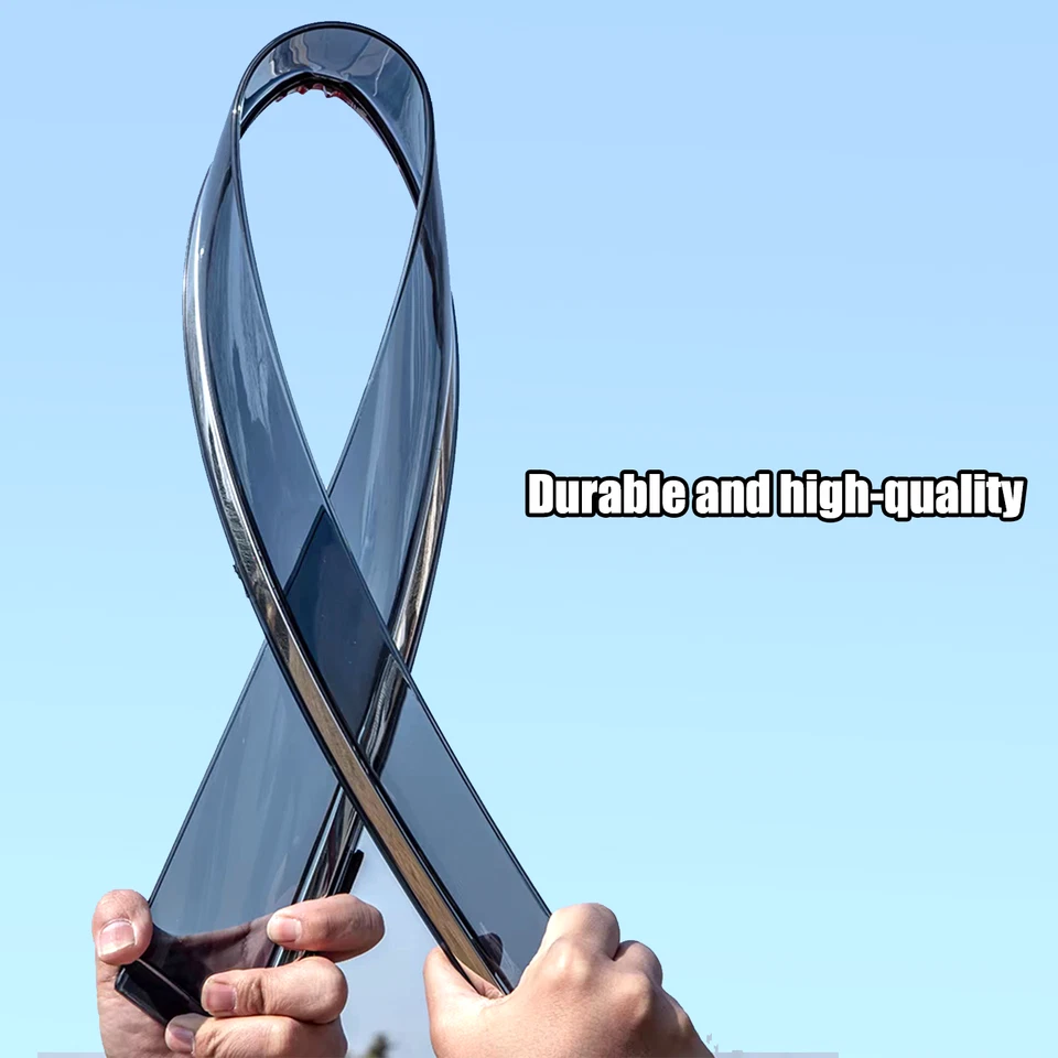 For 2010-2014 Subaru Outback Wind Deflector Rain Guard Window Visors Chrome Trim - Image 4 of 4