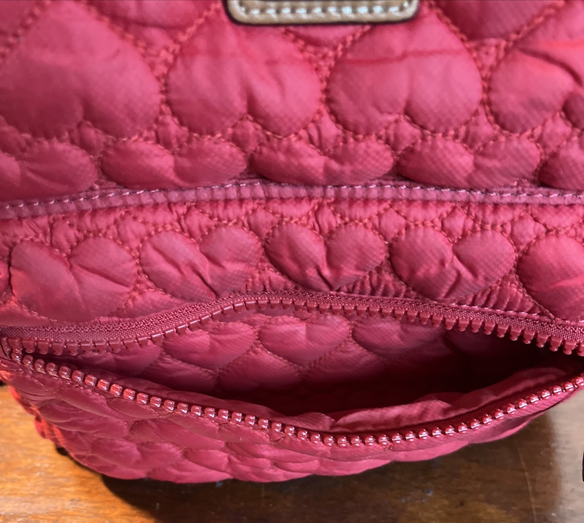 Brighton Heart To Heart Quilted Red Kingston Backpack Used  display picture 2