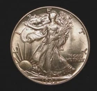 UNC 1942 WALKING LIBERTY HALF DOLLAR OLD U.S. TYPE COIN