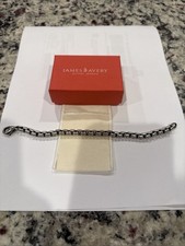 James Avery Men’s 925 Sterling Silver Rustic Box Link Bracelet. Medium