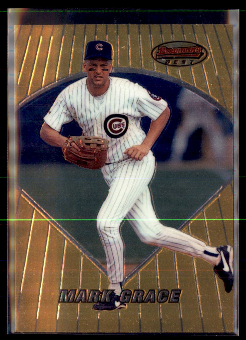 1996 Bowman's Best Baseball Mark Grace Cubs 89