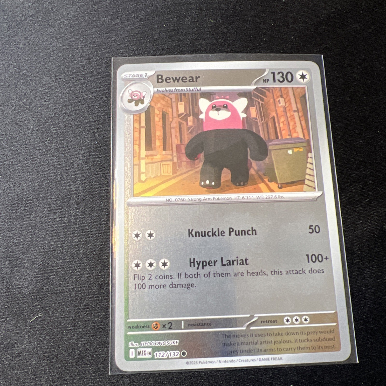 Bewear 112/132 - Reverse Holo - Pokémon TCG - ME:01 - Mega Evolution - NM