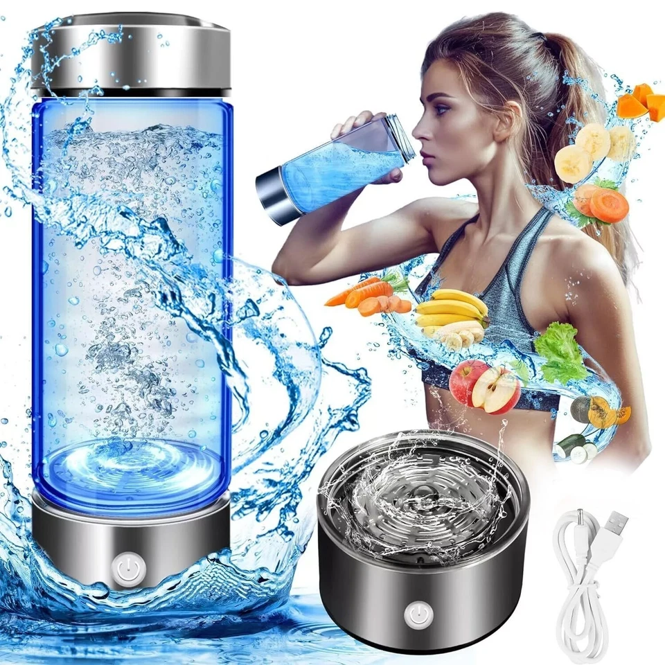 Hydrogen Rich Generator Water Bottle Alkaline Ionizer Anti-Oxidation Maker Cup - Image 2 of 4
