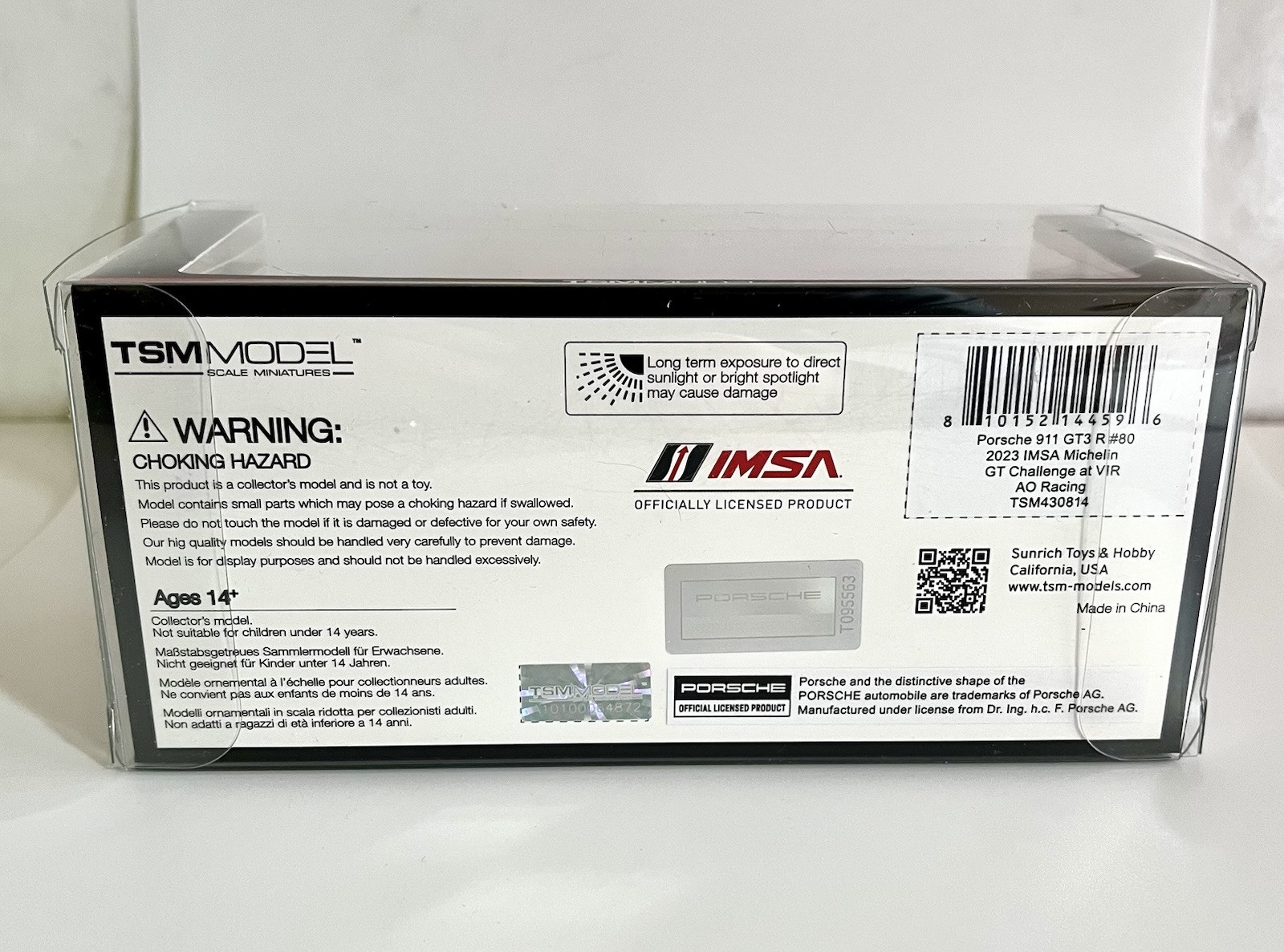 Porsche 911 GT3 R #80 “Roxy” 2023 IMSA Michelin GT Challenge VIR TSM Model