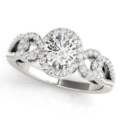Top Qualität! 2 kt DE/VS Lab Grown runder Diamant Halo Verlobungsring Platin