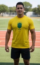 Vintage Nike T-shirt Brazil SZ XL Soccer World Cup NEYMAR CBF BRASIL 2006