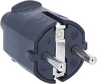 As - Schwabe Pvc Stecker - Schutzkontaktstecker Mit Doppeltem Schutzkontakt - An