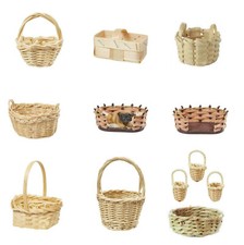 Mini Korb 2,5-12 cm, Körbchen in verschiedenen Formen, Wichtel, Hobbyfun