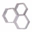 rustic wall mounted hexagonal floating shelves – set of 3 – (rustic white)