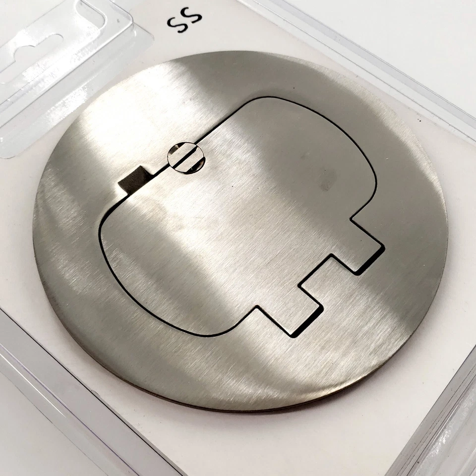 Cubierta de caja de piso Carlon E97BR dúplex GFCI receptáculo puerta única caja abierta Foto 3 de 4