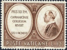 Vatican #Mi271 MNH 1957 Cardinal Capranica College Pope Pius XII [224]