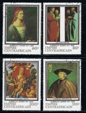 Central African Empire  - 1978 4v. CTO NH • Albrecht Durer • Paintings • Art