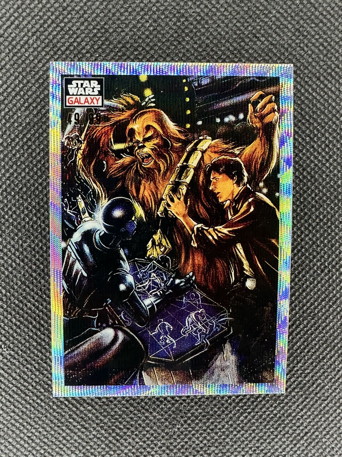 2023 Topps Chrome Star Wars Galaxy An Upset Wookiee #23 Wave Refractor /99!