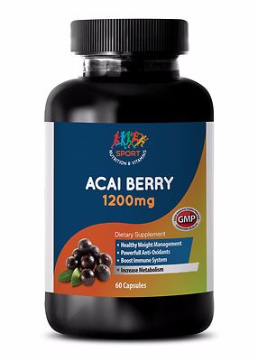Organic Berry - ACAI BERRY 1200MG - Promotes Easier Digestion - Detox Pills - 1B