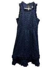 J. Crew Womens Fit And Flare Dress Navy Blue Size 4