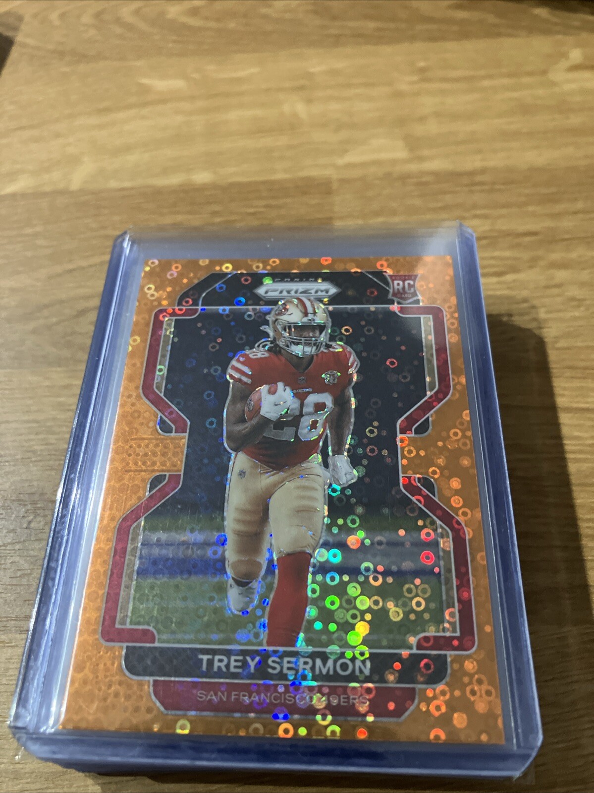 Trey Sermon RC #354 Orange Disco Prizm Rookie 2021 Panini Prizm SF 49ers