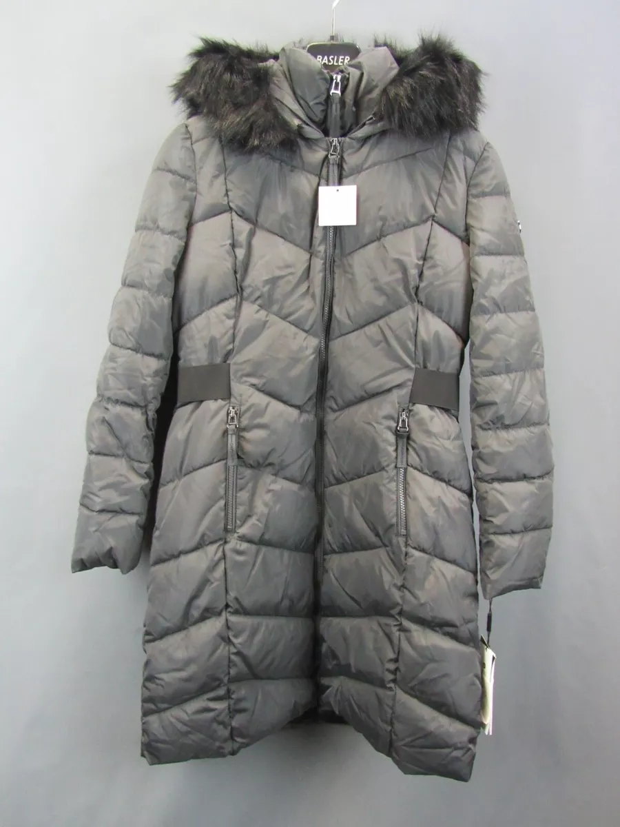 Calvin klein faux fur trim water resistant puffer coat cheap