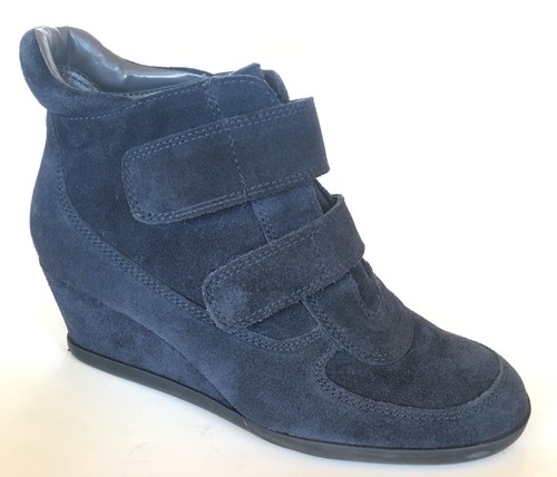 Aerosoles Blue Suede Granny Boot Womens 
