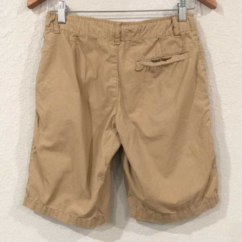 Pantalones Cortos Arizona Jean Boy Talla 16 Tostados Frente Plano Ligeros 100% Algodón Foto 2 de 4