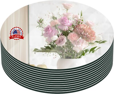 Plato de vela con espejo redondo para centros de mesa decoración de fiestas NEW